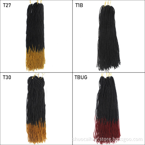 SC Soft Deadlocks Sister Locks Afro Crochet Braids Ombre Color 20 Inch Blonde Synthetic Hair for Women Faux Locs Crochet Hair